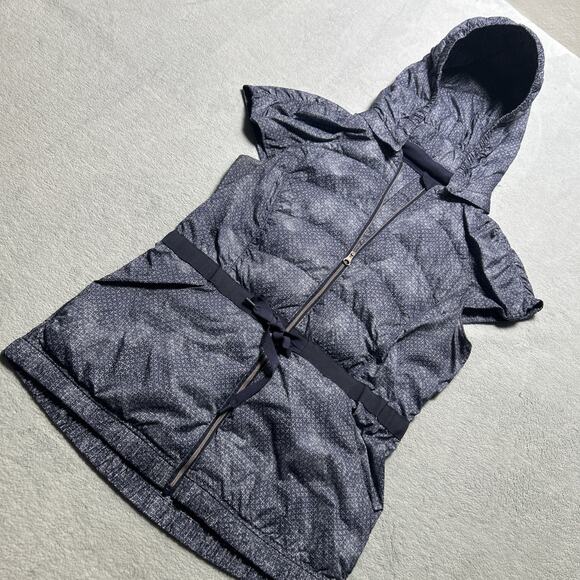 Lululemon Another Mile Vest Hoodie Size 8 Goose Down Removable Hood Jacket - Picture 1 of 15